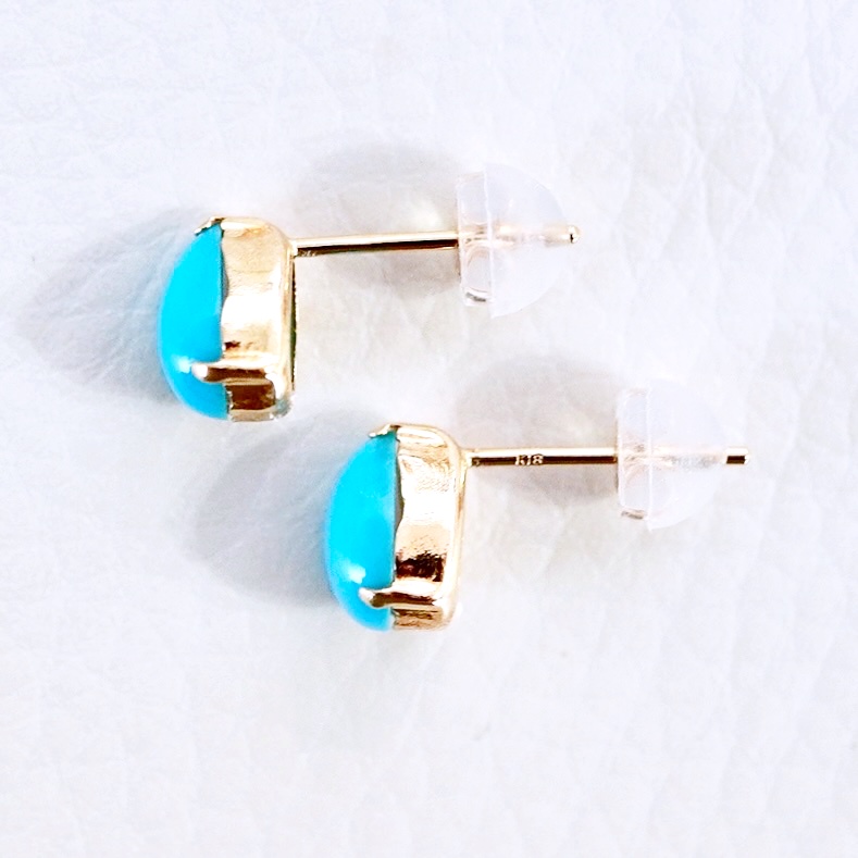 GSTV K18YG ターコイズピアス‼️最終値下げ‼️ GSTV K18YG ターコイズピアス‼️最終値下げ‼️ GSTV K18YG ターコイズ