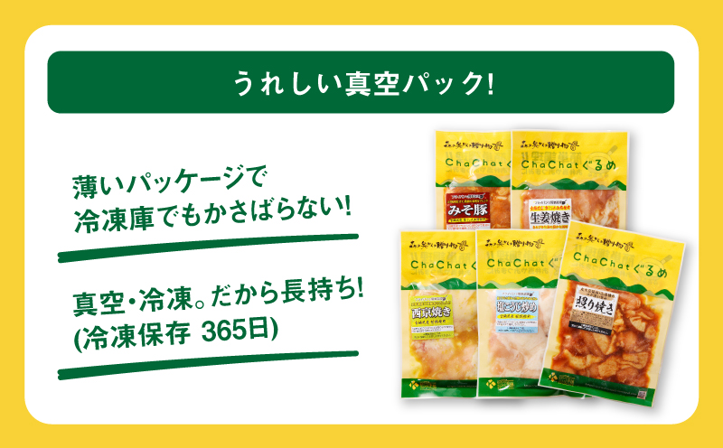 宮崎県木城町のふるさと納税 【7日以内に発送 一人暮らし応援・子育て応援・時短・お弁当】スピードお届け!  ChaChatぐるめ15個バラエティセット K16_0040_2 お弁当のおかず 簡単調理 時短 調理済み みそ豚 5種類×3 真空 国産豚肉 国産若鶏 お惣菜 冷凍 焼くだけ 一人暮らし 手軽 宮崎県産 スピード調理 スピード発送 送料無料