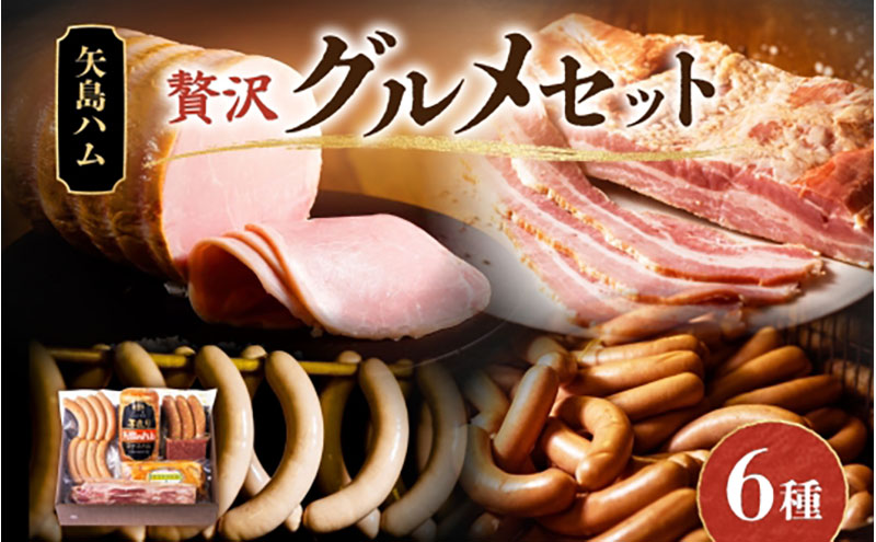 矢島ハム 贅沢グルメ セット 6種 ハム ベーコン セット ドイツブロック  国産 牛肉  豚肉 手作り ハム ソーセージ 詰め合わせ こだわり 加工品 ギフト  お中元 お歳暮 贈り物 株式会社 矢島ハム  神奈川県 茅ヶ崎市