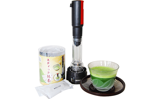 「 あわ丸 」くん 抹茶 スマート スタイル セット （ ブラック ＆ レッド ） 雑貨 日用品 