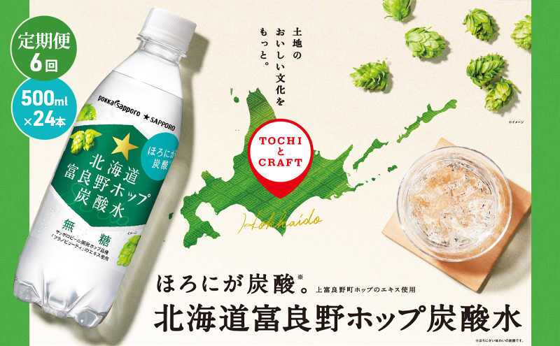 北海道富良野ホップ炭酸水 500ml×24本 炭酸飲料 ソーダ水 ドリンク