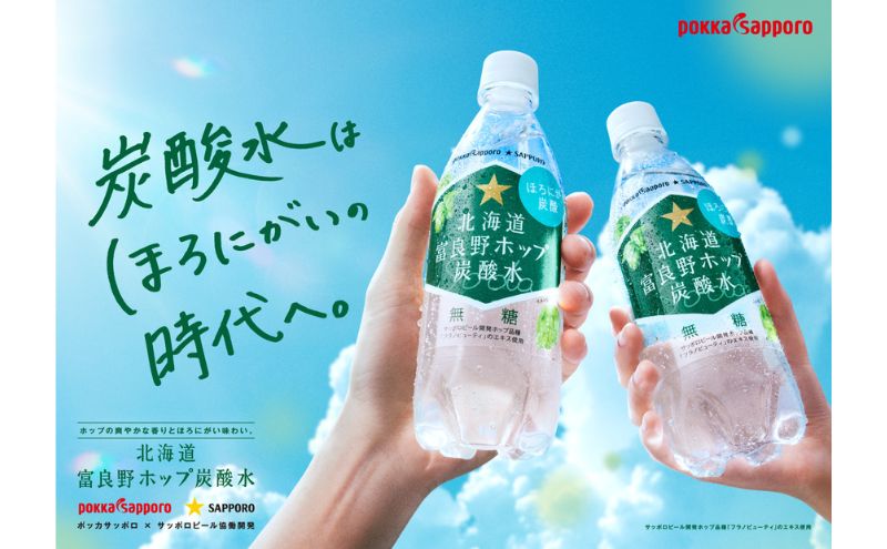 炭酸水 500ml × 24本 北海道富良野ホップ炭酸水＋ビール SORACHI1984