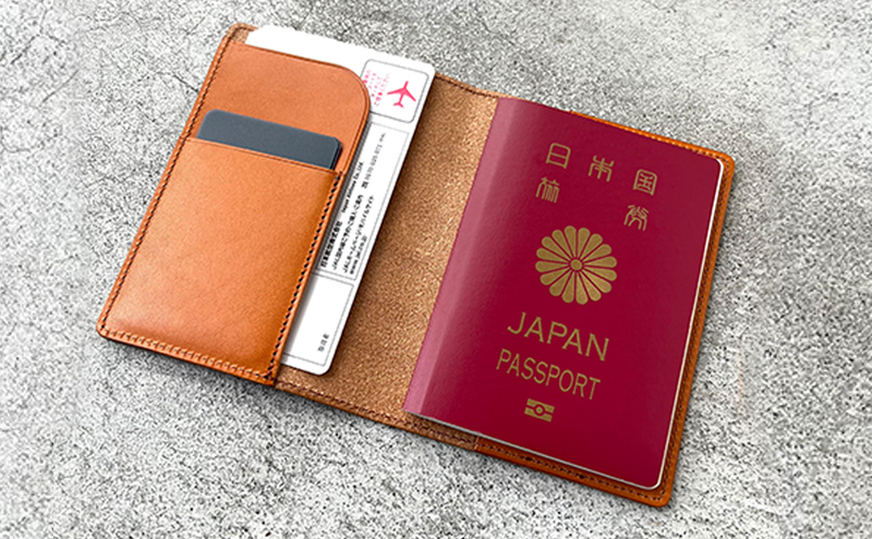 JET SETTER ブラウンレザー パスポートケース JET SETTER ブラウンレザー パスポートケース Jetsetter Brown