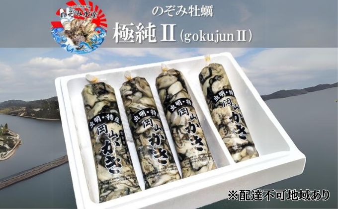 のぞみ 牡蠣  2026年先行予約 ［極純2]  剥き身 （ 一年牡蠣 ）500g×4パック 簡単レシピ 付き 岡山 瀬戸内市