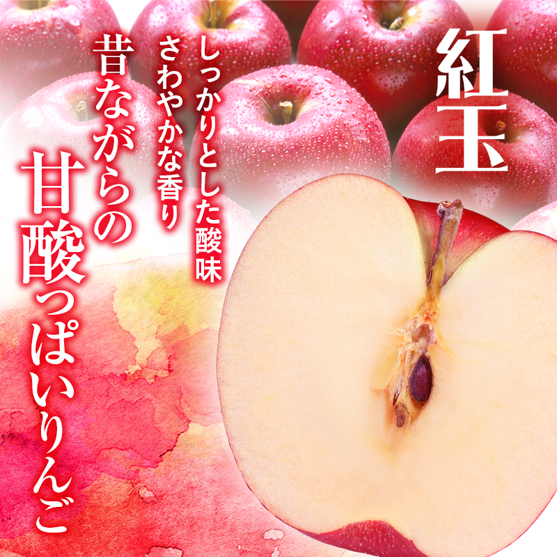 りんご 訳あり スマートフレッシュ 紅玉 約 10kg (40～50玉) 青森県産 リンゴ サイキチ農園 青森県 鰺ヶ沢町産 フルーツ 果物 不揃い 傷 林檎