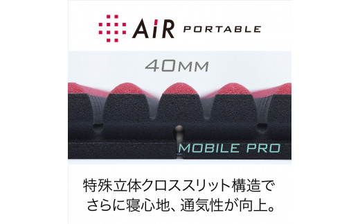 【nisikawa/西川】[エアーポータブル]モバイルマットプロ/ブラック【P330W】
