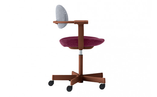 イトーキ『バーテブラ03』5本脚  抵抗付きウレタンキャスター KS張地：クランベリー×フォイル（KG825KSM1F1014F）【EI126W】