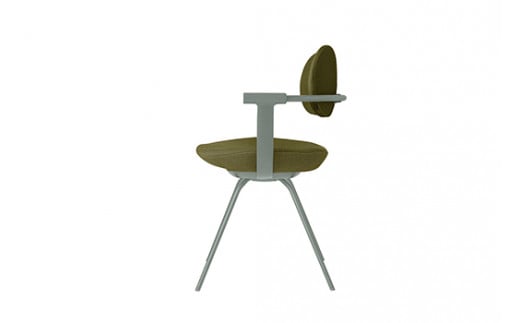 イトーキ『バーテブラ03』4本脚 回転座面 スチール脚 KC張地：ファーン(KG-855KC-L423CF)【EI136W】