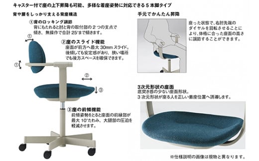 イトーキ『バーテブラ03』5本脚  抵抗付きウレタンキャスター KC張地：グラベル(KG825KCM1L42CF)【EI139U1】