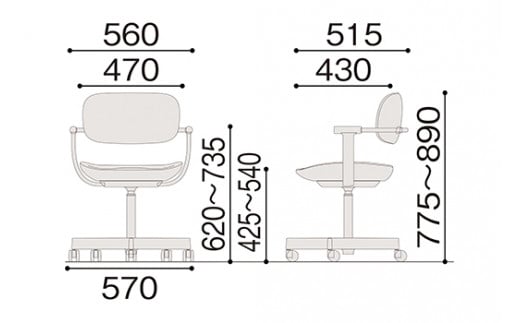 イトーキ『バーテブラ03』5本脚  抵抗付きウレタンキャスター KS張地：マスタード(KG825KSM1L44CF)【EI144W1】