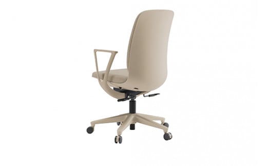 イトーキ『トルテＵ』 ハイタイプ 肘付き ナイロンキャスター フレーム：エクリュベージュ(KJ-336CF-H9F6F)【EI148W1】