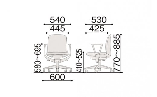 イトーキ『トルテＵ』 ロータイプ 肘付き ナイロンキャスター フレーム：グレイッシュグリーン(KJ-346CF-E3E3F)【EI152W1】