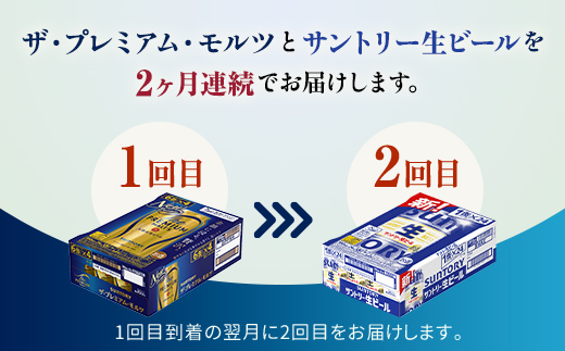 FK7-0158_【プレミアムモルツ・サントリー生ビール交互2回定期便】各350ml ×24本 熊本県 嘉島町 ビール ギフト 贈り物 酒 アルコール