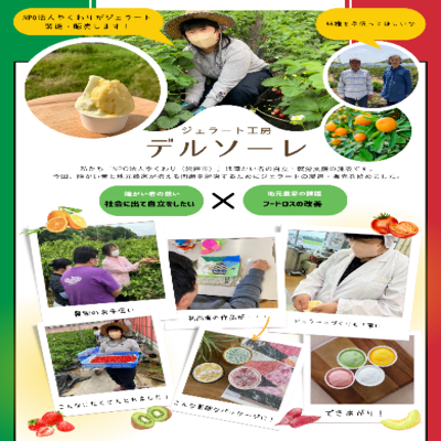 デルソーレ　ジェラート★クラウンメロン★6個　農福 お菓子 スイーツ ひんやりスイーツ デザート 食後 おやつ アイス 地元食材使用 フルーツジェラート メロンジェラート 