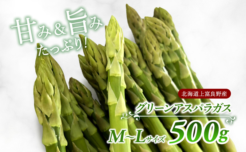 あすぱらさん専用 北海道 上富良野 町産 グリーン アスパラ 1kg 500g × 2袋 産地直送