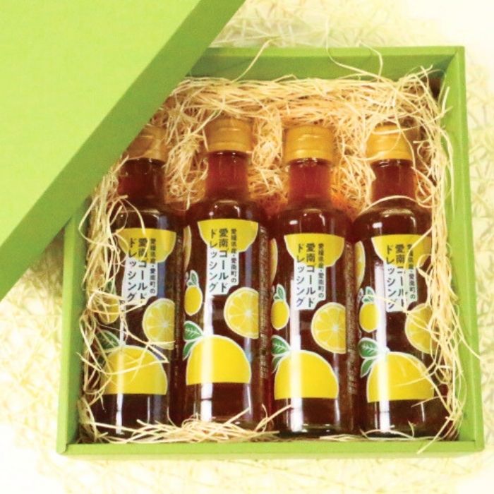 愛南ゴールド ドレッシング 190ml × 4本 セット 柑橘類 河内晩柑 みかん 調味料 愛南総研 道の駅MIC 人気 愛媛県 愛南町