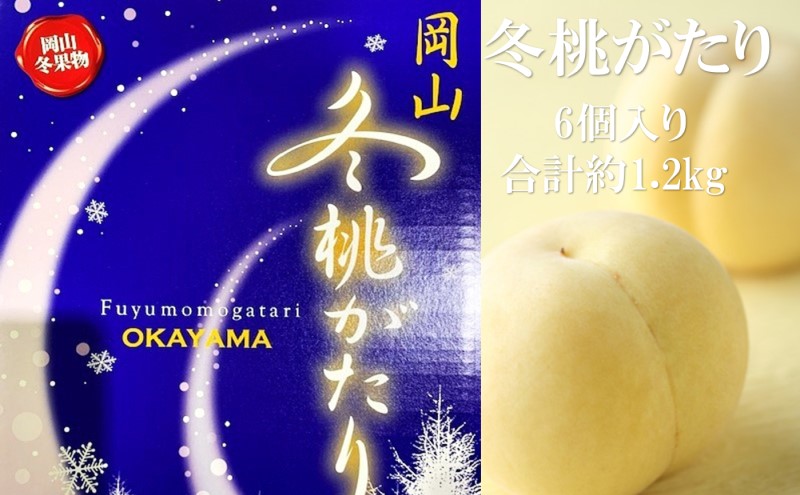 【岡山県瀬戸内市】桃 【2025年 早期受付】 冬桃がたり 6個入り 合計約1.2kg もも 岡山県産 国産 フルーツ 果物 ギフト