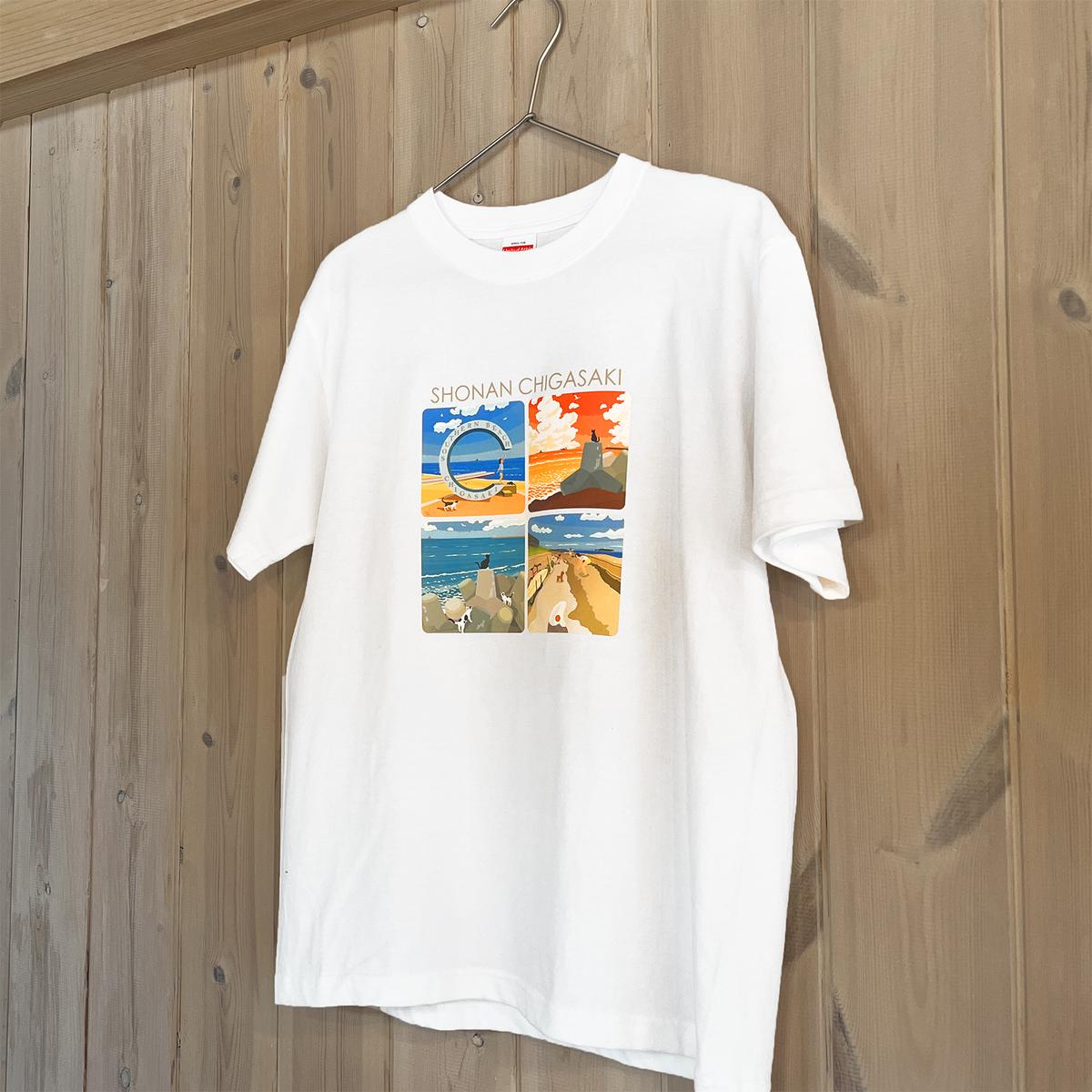 ふるさと納税 服 男 神奈川県 茅ヶ崎市  湘南・茅ヶ崎で描く、海を感じるイラストアート 『湘南ランドスケープ：Tシャツ（ Lサイズ）』 ／風景 犬 猫 景色 デ… 楽天市場】【ふるさと納税】湘南・茅ヶ崎で描く、海を感じる