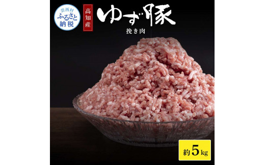 [CF-R5tka]NIN001 なはりゆず豚挽き肉 5kg - 500g×10パック ひき肉 挽き肉 豚肉 国産 ゆず豚 高知県産 肉 おにく 冷凍 小分けパック 個包装 そぼろ ハンバーグ おうちごはん 一人暮らし 31000円