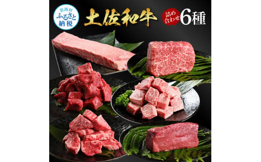 【高知県芸西村】【CF-R5cbs】土佐和牛詰め合わせ6種(合計1.5kg)1.5キロ 赤身ブロック サイコロステーキ ロース カルビ ヒレ ブロック肉 特選 赤身 牛 牛肉 和牛 国産 天下味 エイジング工法 熟成肉