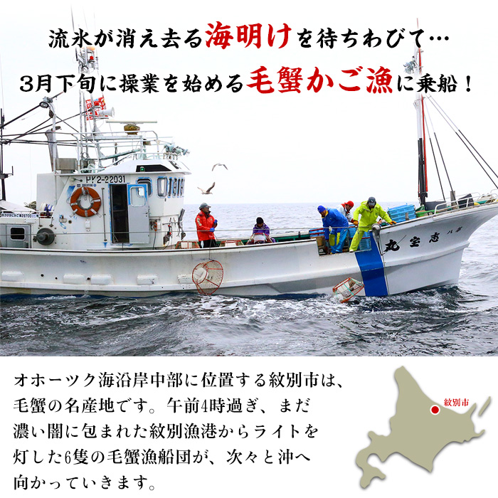 20-269 【年内配送12月15日入金まで】【甲羅組】北海道産　ボイル毛蟹 within2025