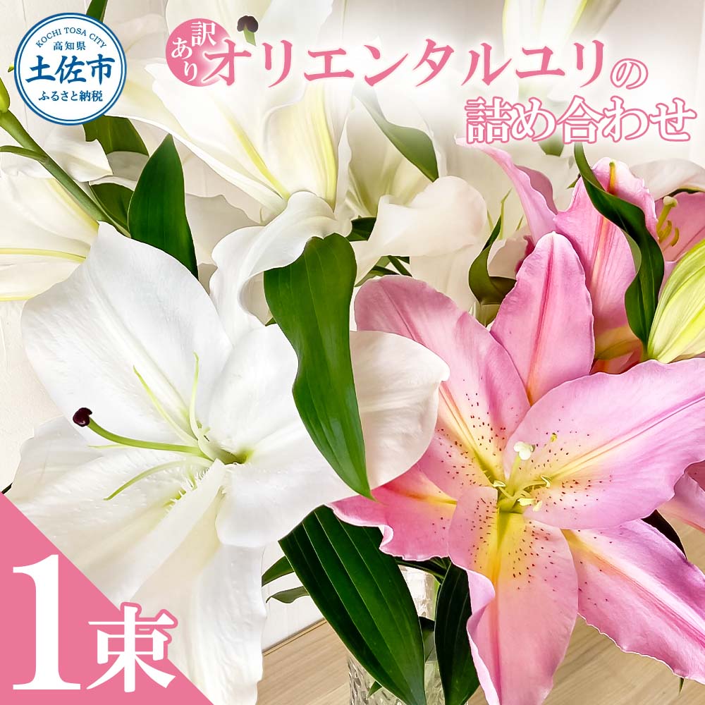 訳あり オリエンタルユリの詰め合わせ 1束(1束4～6本 15輪以上) 花 は