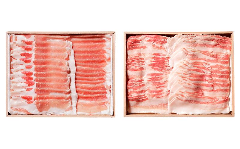 国宝・十勝ロイヤルマンガリッツァ豚 塩しゃぶしゃぶ ロース400g・バラ400g 食べ比べ 北海道 幕別町 【 豚肉 豚 しゃぶしゃぶ 塩 湖塩 冷凍 生 】 丸勝十勝ヒルズ