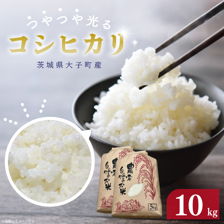 【茨城県大子町】【 令和7年産】つやつや光る 新米コシヒカリ 10kg 菊池農園|茨城県 大子町 お米 白米 精米 産地直送 米 もちもち(CL002-1)
