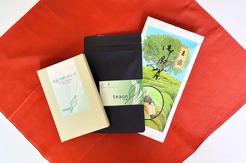 リーフティー、ティーバッグ、パウダー3種の玉露セット〈玉露 お茶 茶 煎茶 緑茶 リーフ 茶葉 ティーバッグ スティック セット〉