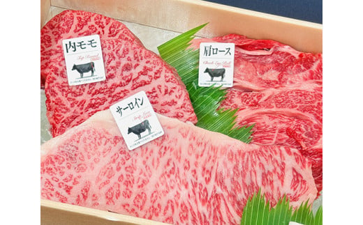 【定期便】定期便　A5雌特撰近江牛ステーキ食べ比べセット　全３回【FO59W】