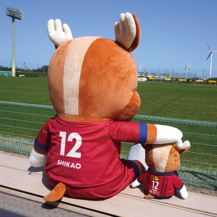 しかお特大ぬいぐるみ【鹿島アントラーズ グッズ サッカー エフシー ぬいぐるみ シカオ 茨城県 鹿嶋市】（KH-60）