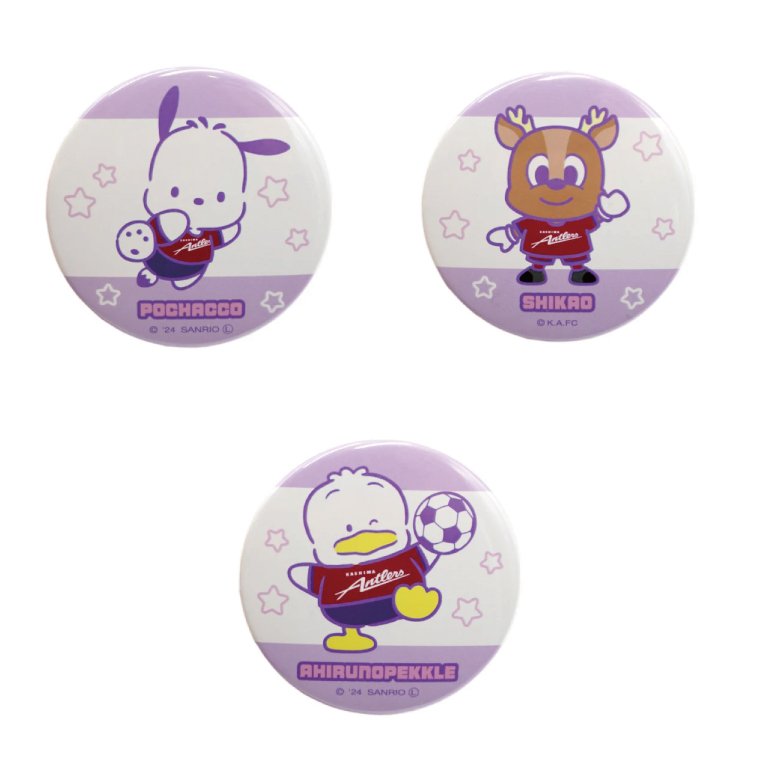 【ブラインド】はぴだんぶい缶バッジ 1個【鹿島アントラーズ グッズ サッカー エフシー アイテム  茨城県 鹿嶋市】（KH-30）