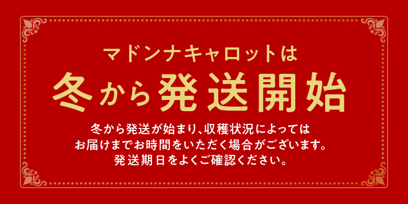 愛知県碧南市のふるさと納税 ＜フジテレビ『どっちのふるさと？』で紹介されました！＞ 訳あり 冬期限定 にんじん マドンナキャロット 容量 3kg 先行予約 国産 甘い フルーツのような味わい お子様にもおすすめ 栄養 神重農産 野菜 愛知県 碧南市 送料無料 H105-155