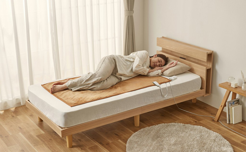 電気毛布 敷き EHB-FK1480B-LT ライトブラウン アイリスオーヤマ フランネル タイマー 洗える 140×80cm フランネル調 暖房 寝具 冬 寝具 毛布 丸洗い ダニ退治機能 冬物寝具 快眠 あったか家電