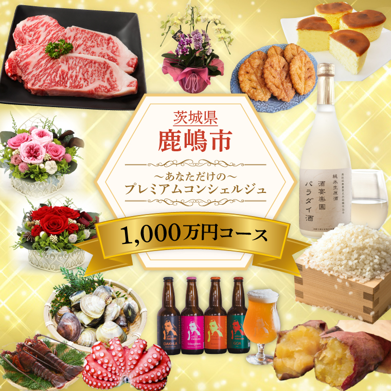 【茨城県鹿嶋市】あなただけの〜プレミアム コンシェルジュコース〜(1000万円)(ZY-12)