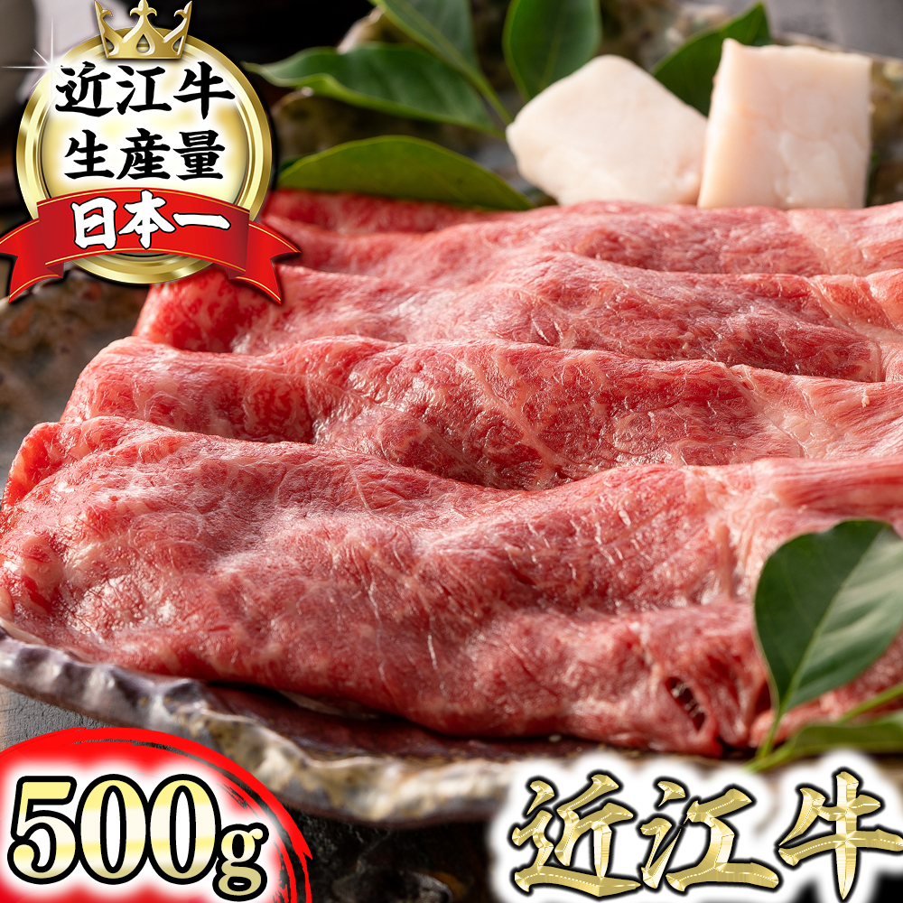 【年内発送】【4等級以上】【近江牛　ウデ】すき焼・しゃぶしゃぶ用【500ｇ】【BI02W】