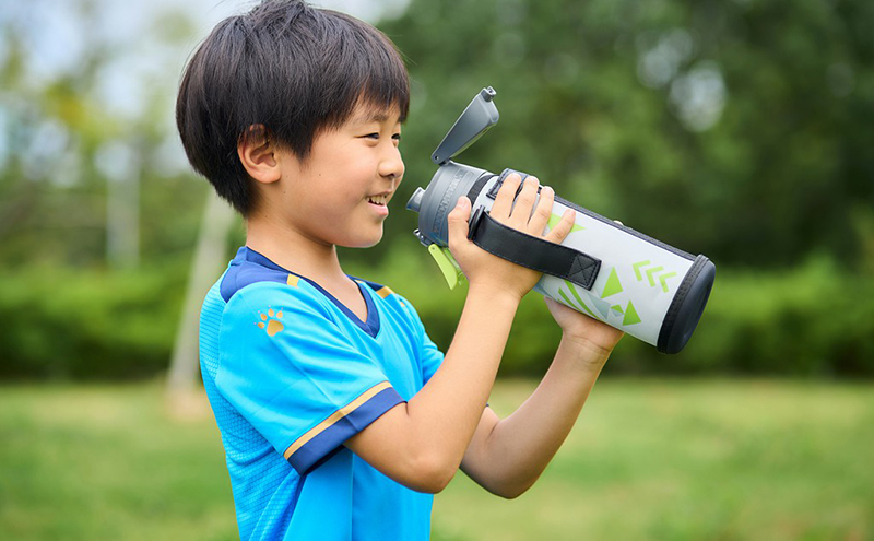 水筒 キッズ 1L 直飲み 真空断熱ダイレクトボトル DBR-1000 グレー アイリスオーヤマ 1リットル 子供 マグボトル おしゃれ 軽量 保冷 運動会 部活 スポーツ