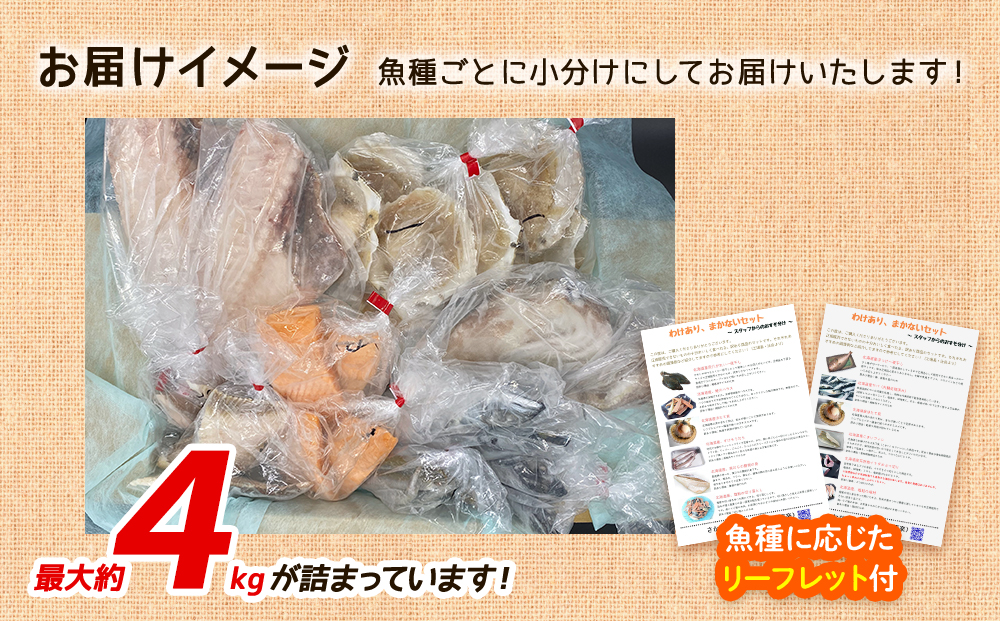 【2025年10月下旬発送】訳あり 北海道のおさかな屋さんの まかないセット 最大約4kg 魚 魚介 訳あり 期間限定