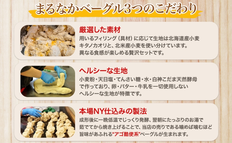 まるなかベーグル 本場NYスタイル ベーグル9個セット ベーグル 食べ比べ もちもち 詰め合わせ 自家製 冷凍 噛み応え 朝ごはん ランチ お取り寄せグルメ 送料無料 神奈川県 茅ヶ崎市