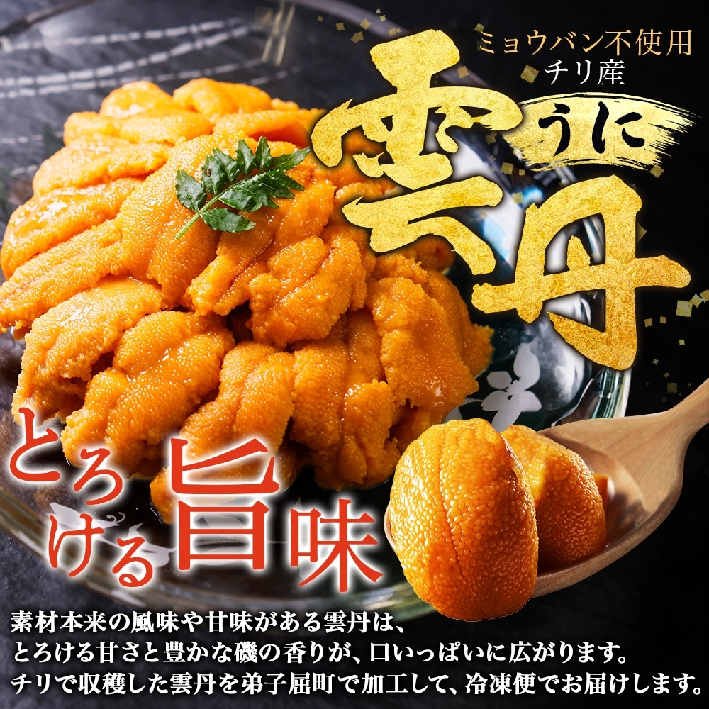 北海道弟子屈町のふるさと納税 【年末配送可能】3209. うに 海鮮 ウニ チリ産 冷凍 200g 4人前 雲丹 丼 刺身 うに 送料無料 北海道 弟子屈町