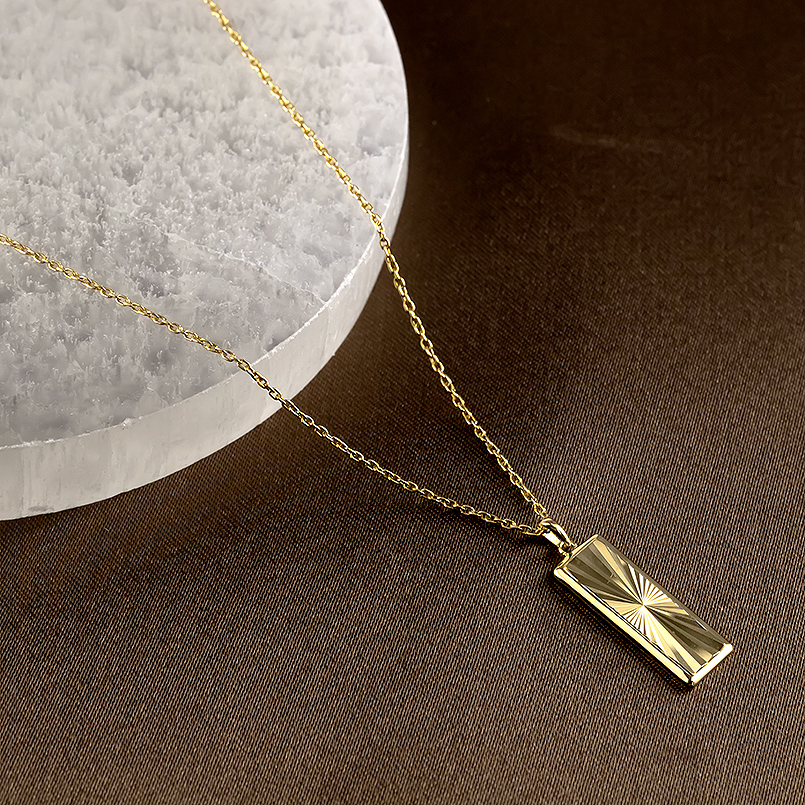 純金 ペンダントトップ 24金 プレート バーペンダント k24 カット