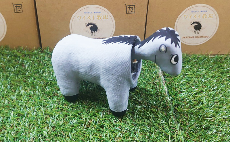 張子の馬 グラマー グレー バージョン 馬 うま 置物 インテリア 張子 張り子 干支 手造り オリジナル