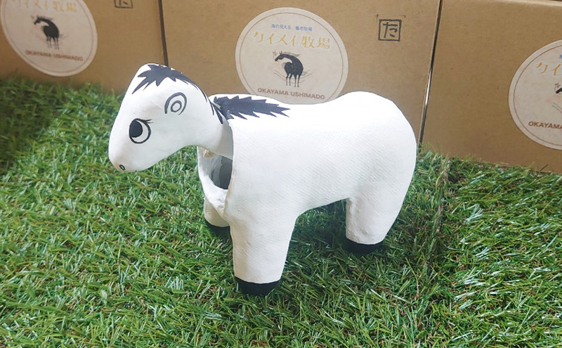 張子の馬 グラマー ホワイト バージョン 馬 うま 置物 インテリア 張子 張り子 干支 手造り オリジナル
