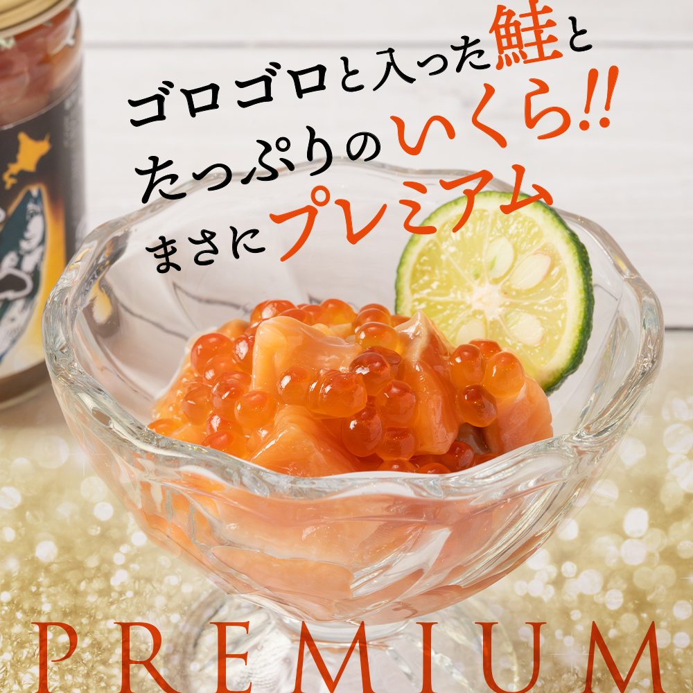 13-360 【年内配送12月15日入金まで】北海道産鮭親子漬けプレミアム2個セット～いくら増量しました～ within2025