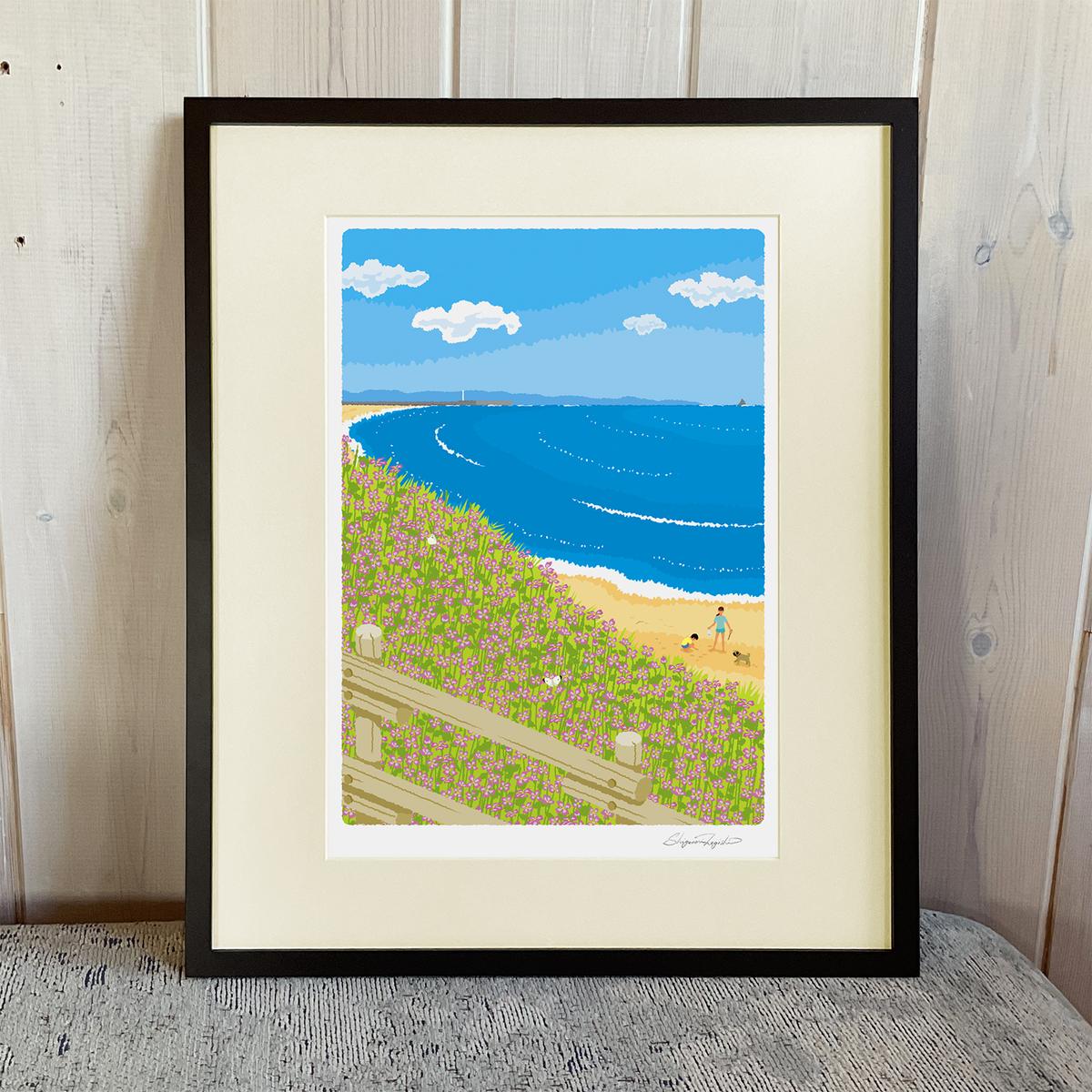 湘南・茅ヶ崎で描く、海を感じるイラストアート 『 湘南