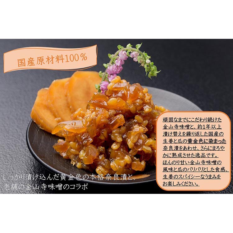 【定期便/2か月ごと/全5回】紀州金山寺漬黄金色の生姜入り（350g×2）