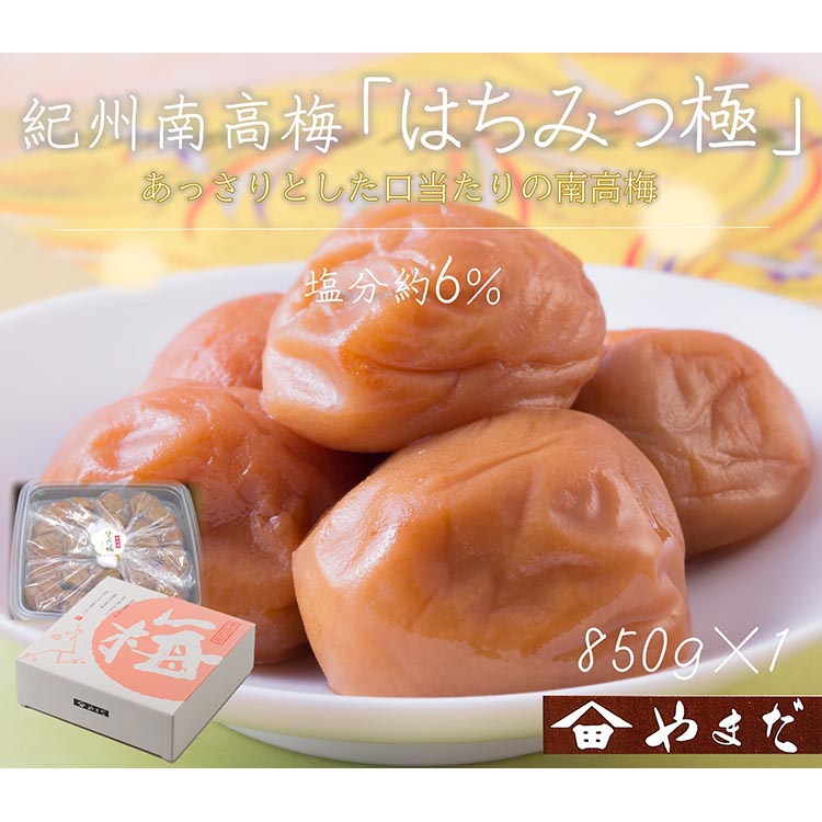 【和歌山県美浜町】紀州南高梅はちみつ極塩分約6%(850g)