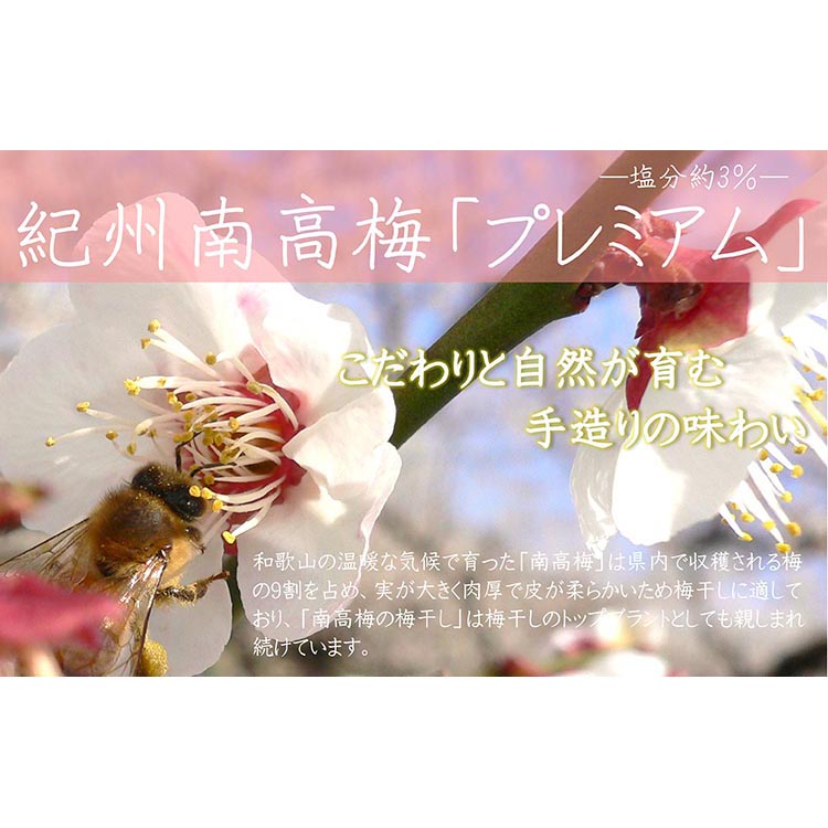 紀州南高梅プレミアム塩分約3％（850g）