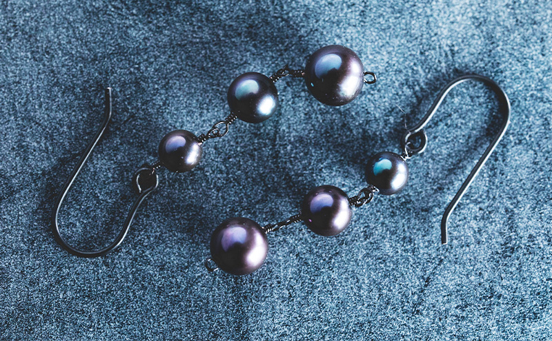 【限定アクセサリー】日進市発ブランド KARAS 耳飾り (淡水パール) アクセサリー