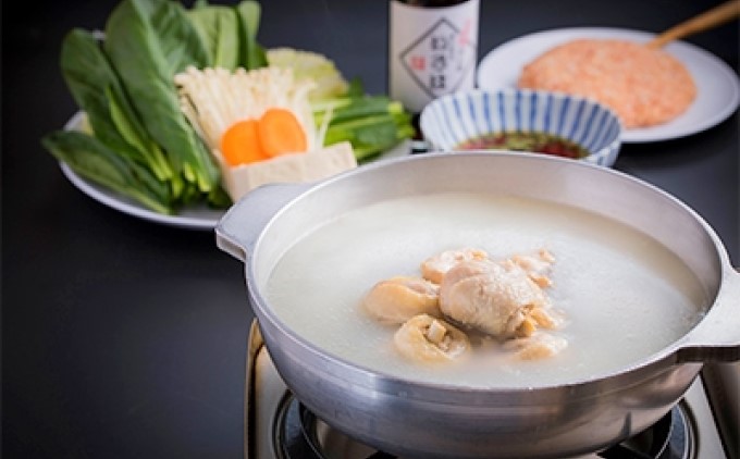 水炊き 60年以上続く老舗＜博多味処いろは＞の水たきセット 1～2人前 鍋 セット 水たき ※配送不可：離島